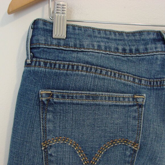 Levi's 515 Capri Jeans Cropped High Waist Cuffed Medium Wash Size 10 Petite 10P - Picture 12 of 13
